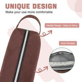 Fmeida Pencil Case Large Capacity Pencil Case Pouch Aesthetic Pencil Bag Pen Holder Office Stationery Organizer Simple Pencil Bag - Chocolate