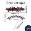 Shimmeroo Red Bridal Hair Accessories,Diamante Hair Clips for Women
