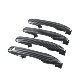 HUYILUN0104 1 Lot 4 Doors Carbon Fibre Exterior Door Handle Compatible with 2019-2023 Toyota Camry 2019-2023 Corolla 2020-2023 Avalon