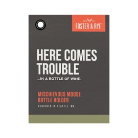 True Moose Tabletop Wine Bottle Holder Countertop Kitchen Centerpiece Decor for Animal Lovers, Barware Accessory, Set of 1