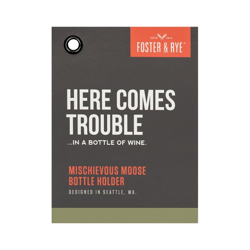 True Moose Tabletop Wine Bottle Holder Countertop Kitchen Centerpiece Decor