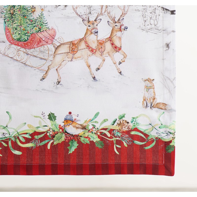 Maison d' Hermine Christmas Tradition 100% Cotton Table Runner Farmhouse