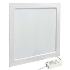 Recessed LED Ceiling Panel Light Square 18w Cool White 6500k 225mm x 225mm, Back Lit Heat Absorber Long Life Span 18WSCW03