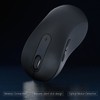 Wireless Mouse Black BT Or USB Receiver Silent Click Adjustable