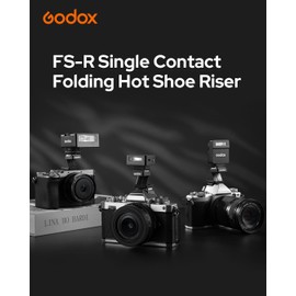 Godox FS-R Hot Shoe Riser, Godox FS R Flash Riser for Manual Flash GODOX IM30 IM20 IM22, No Blocked Edge, Tilt Adjustment for Bounce Lighting (Note: NO TTL NO HSS)