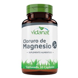Vidanat Cloruro de Magnesio 30 Cápsulas – Suplemento Alimenticio de Origen Natural