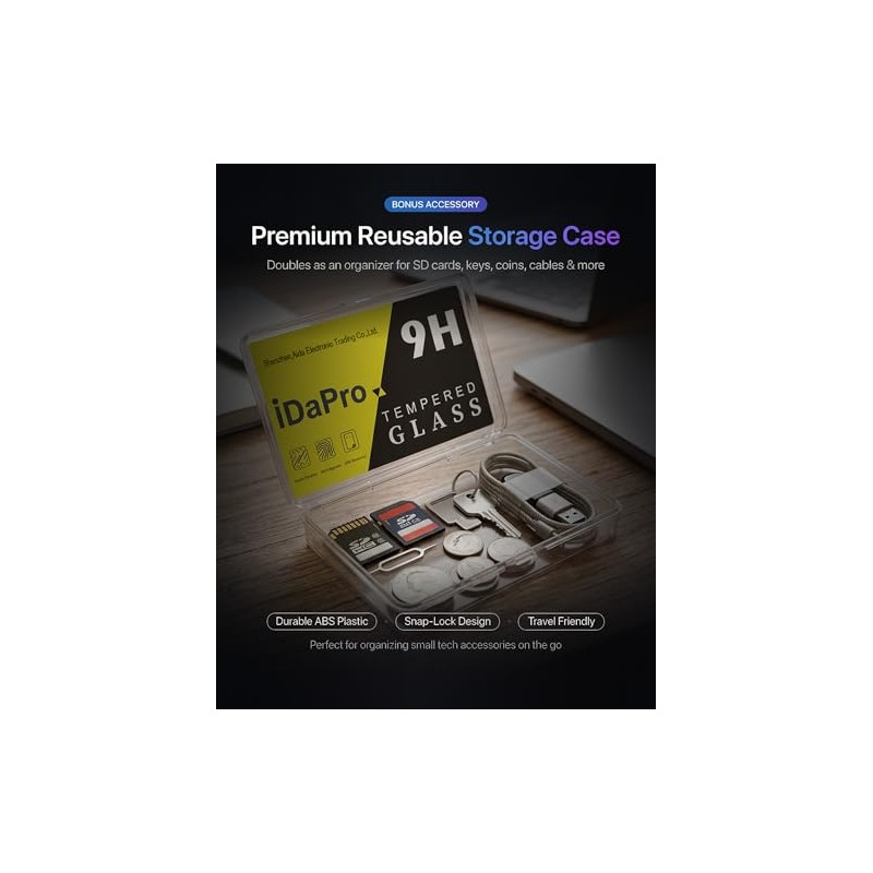 iDaPro Protector de pantalla para Garmin Enduro 2, Cristal templado