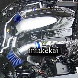 DUAL/TWIN AIR INTAKE KIT COMPATIBLE FOR 2004-2008 CHRYSLER CROSSFIRE 3.2 3.2L ENGINE (BLUE)