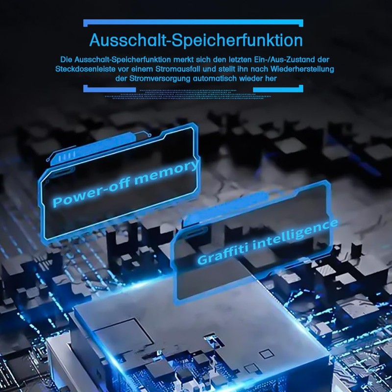 Offgridtec Smarte 4-Fach Steckdosenleiste + 2X USB-A und 2X USB-C