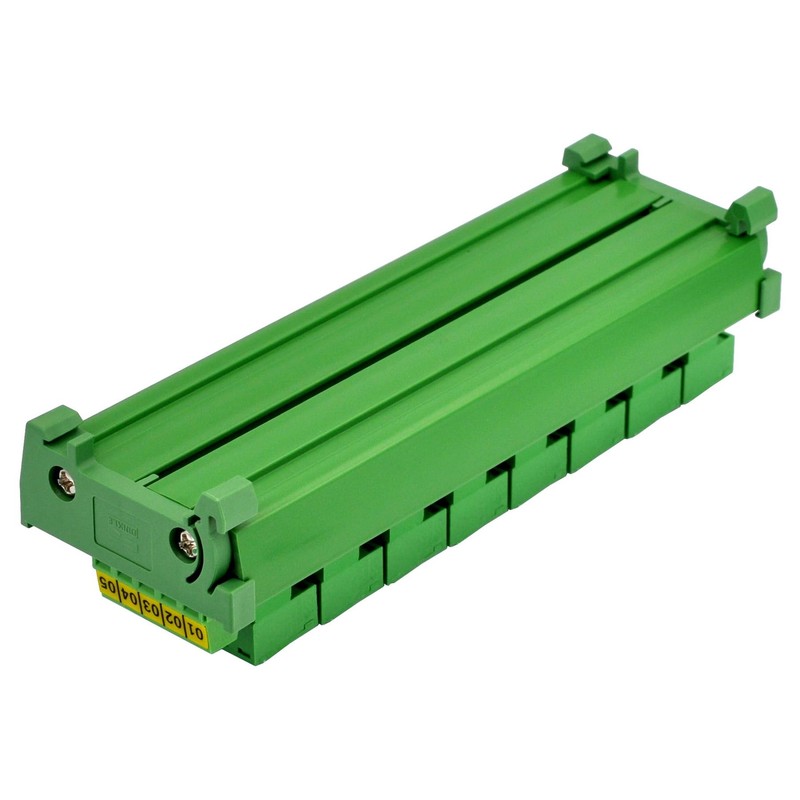 DIN Rail Mount 10A/300V Pluggable Screw Terminal Block Distribution Module