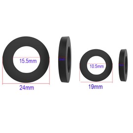 KingYH Pack of 40 Shower Hose Washers Flat Seal Rubber Washers O-Ring Seal for Shower Hose Garden Hose and Tap Connections Head Adapter Black