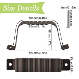 UFURMATE Downspout Straps, 6 Pcs Aluminium Alloy Downspout Gutter Adapter Square Downpipe Brackets Stand Off Downpipe Clips for Fixing 45 x 80 mm Downpipes (Brown)