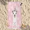 Cute Llama Beach Towel Lightweight Microfiber Pool Towels 31"x61" Absorbent