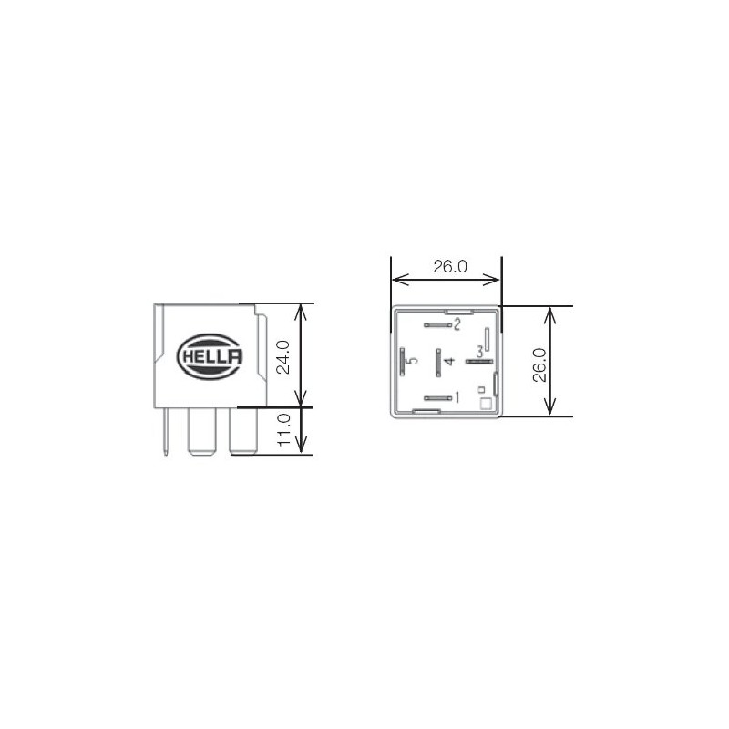 HELLA 007794021 12V 20/40 Amps SPDT Relay, Multi