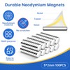 GOOZADA 100Pcs Tiny Cylinder Fridge Magnets, 5x2 mm Small Round