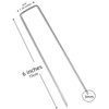 6 Inches Heavy Duty Galvanized Steel Garden Stakes Staples Securing