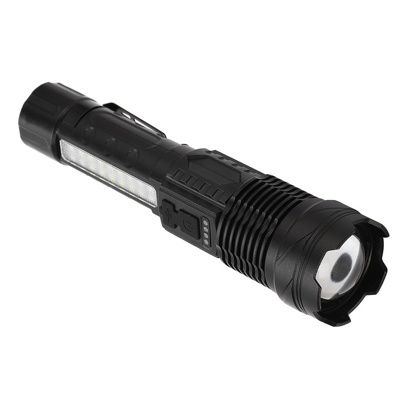 LED Bright Flashlight COB Work Light USB Rechargeable IPX4 Outdoor