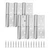 OTOTEC 6Pcs 4 Inch Flag Hinges Two Leaves Detachable Detachable Stainless Steel Brushed Lift Off Door Hinges 360 Degree Rotation with Screws