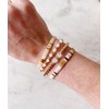 KELITCH Minimal Tila Beads Bracelet Stackable Tennis Stretch Bracelet Handmade