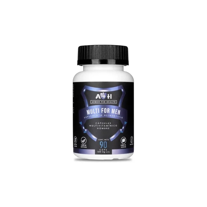 Multivitaminas Hombre Armor For Health 90 Caps Sin Sabor Con