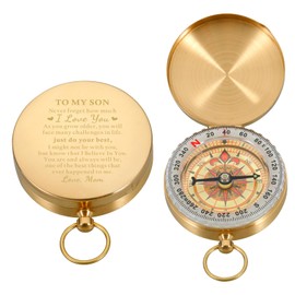 Son Gifts from Mom Dad Christmas Stocking Stuffers for Adults Men Teens Him Compass Hiking Survival for Kids Compass for Son from Dad Son in Law Sweet 16 Birthday Gifts for Boys Graduation Valentine