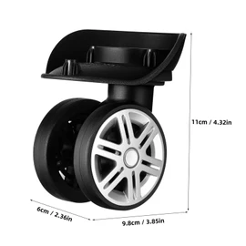 Totority 4 Pcs Luggage Wheels Replacement Heavy Duty Caster Wheels for Suitcase Trolley Compatibility Shock Absorbing Design Durable Material for Travel Use