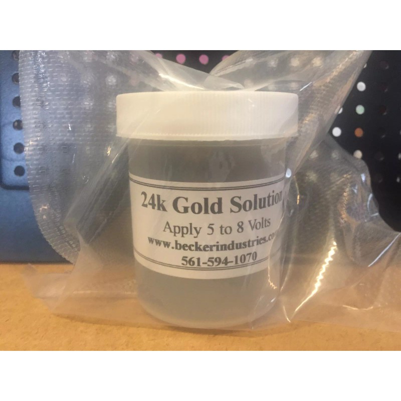 BECKER INDUSTRIES 24K GOLD SOLUTION, For Gold plating, Electroplating