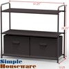 Simple Houseware 3-Tier Closet Storage with 2 Drawers, Brown