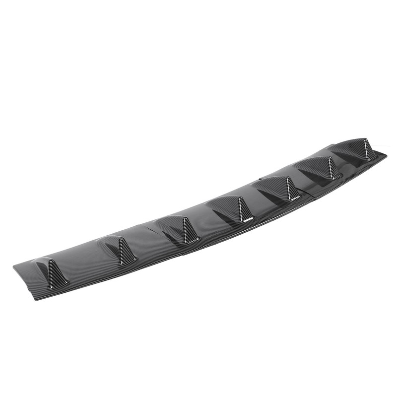 3 Pcs Chassis Deflector Universal Black Rear Lip Shark Fin