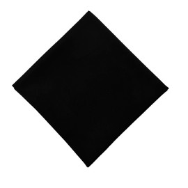 HankieWorld Extra Large Bandanas 27x27 inch Thick Solid Color Cotton Oversized Blank Head Bandannas for Men and Women(Black single) | HankieWorld