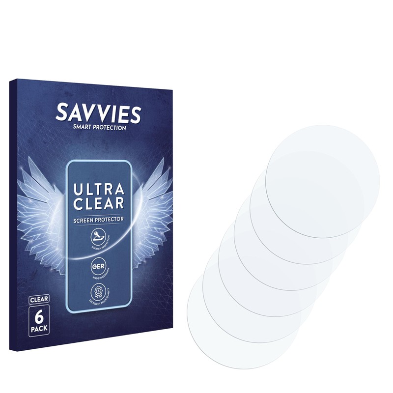 Savvies Pack of 6 Screen Protectors for Fossil Smartwatch Wellness