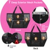 Fammart Mesh Beach Bag, Extra Large Beach Tote with Zipper