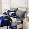 Nesker Comforter Set King Size, Blue Black Geometric 7 Pcs