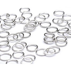 Beads Unlimited Jump Ring, Metal, Silver, 7mm