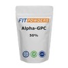 Alpha-GPC Powder 50% Non-Clumping Choline by FitPowders, Non-GMO, Vegan, Support