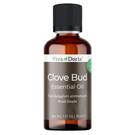 Viva Doria 100% Pure Clove Bud Essential Oil, Undiluted, Food Grade, 30 mL (1 Fluid Ounce)