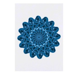 'Mandala In Blues' Temporary Tattoo - Water Resistant, Skin-Safe, Non-Toxic Transfer (TO00078151)