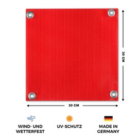 2 x Warning Flags Red According to German Road Traffic Regulations for Overhanging Loads, 30 x 30 cm