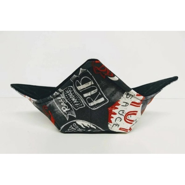 Handmade Gray Hot Sauce BBQ quilted cotton reversible microwavable soup