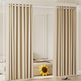 Bonpally Room Divider Curtain Rod, No Drilling Room Separator for Space Partition, 4-10ft (H) 28-70 inch(W) Adjustable Heavy Duty Temporary Wall Divider Floor to Ceiling Tension Rod, White