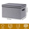 YheenLf 1 Pack Storage Box with Lid, Foldable Fabric Box