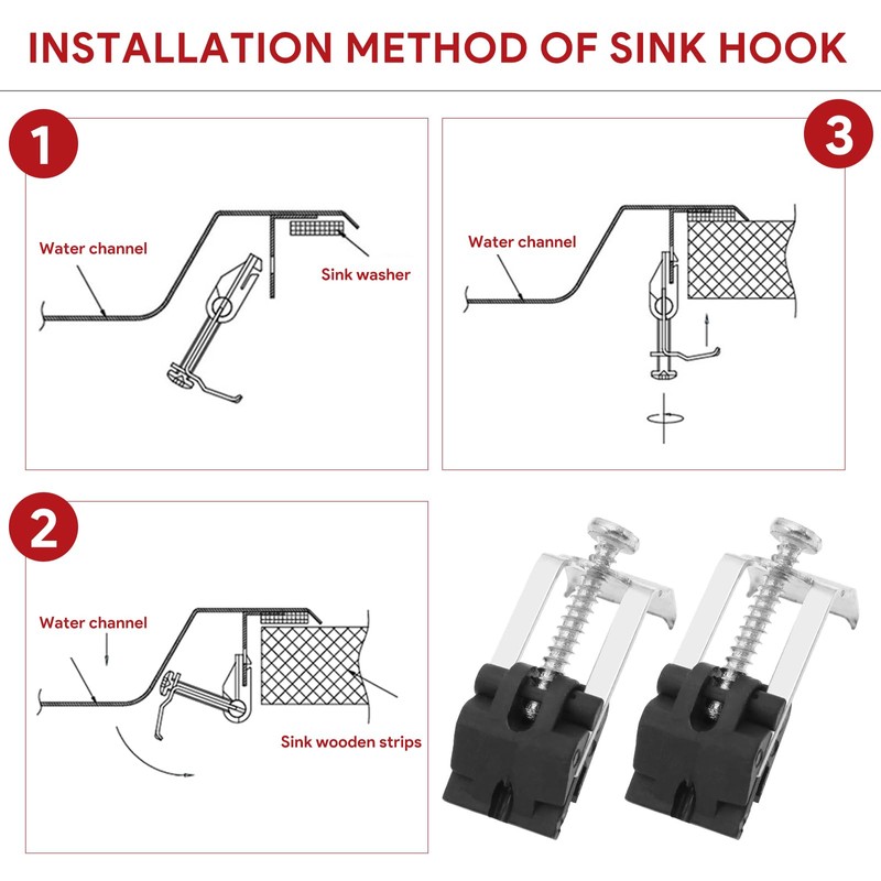 Sink Clips for Stainless Steel Built-in Sinks Undermount Sink Clips