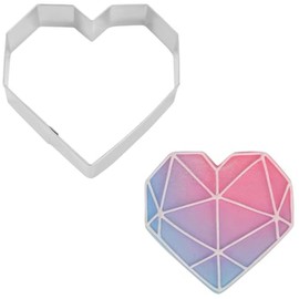 R&M Geo Heart Cookie Cutter Stainless Steel 3.5"