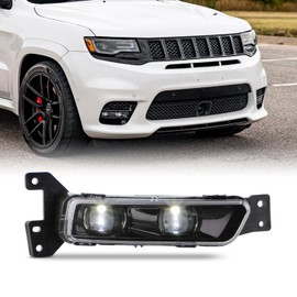 AKKON - Fits 2017-2021 Jeep Grand Cherokee SRT 14-22 Dodge Durango LED Bumper Fog Light Passenger w/Wire Bracket Screws