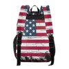 FLildon American Flag Clear Backpack with Back Print, Heavy Duty