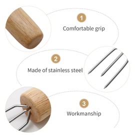 10PCS Stainless Steel Corn On The Cob Skewers Sweetcorn Holder Easy Grip BBQ Prongs