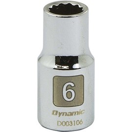 Dynamic Tools 1/4" Drive 12 Point Metric, 11mm Standard Length, Chrome Finish Socket