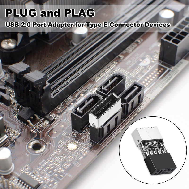 Xelsluthe Motherboard Header Adapter, USB 2.0 to USB 3.2 Gen
