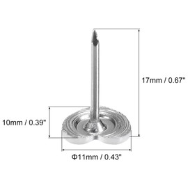 TA-VIGOR 50 Pieces Heart Push Pins Cute Thumbtacks for Cork Board Bulletin Board Photo Wall Decorative Flat Plastic Pins with Steel Tips, White