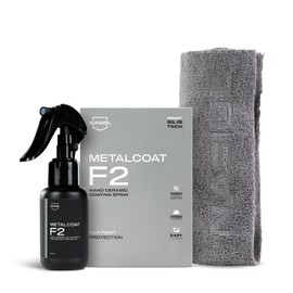 Nasiol MetalCoat F2 – Hydrophobic Ceramic Coating Spray Kit for Paint, Rims & Exterior Plastics – Easy Ceramic Spray & Buff Application, High Gloss Finish – 1.69 oz